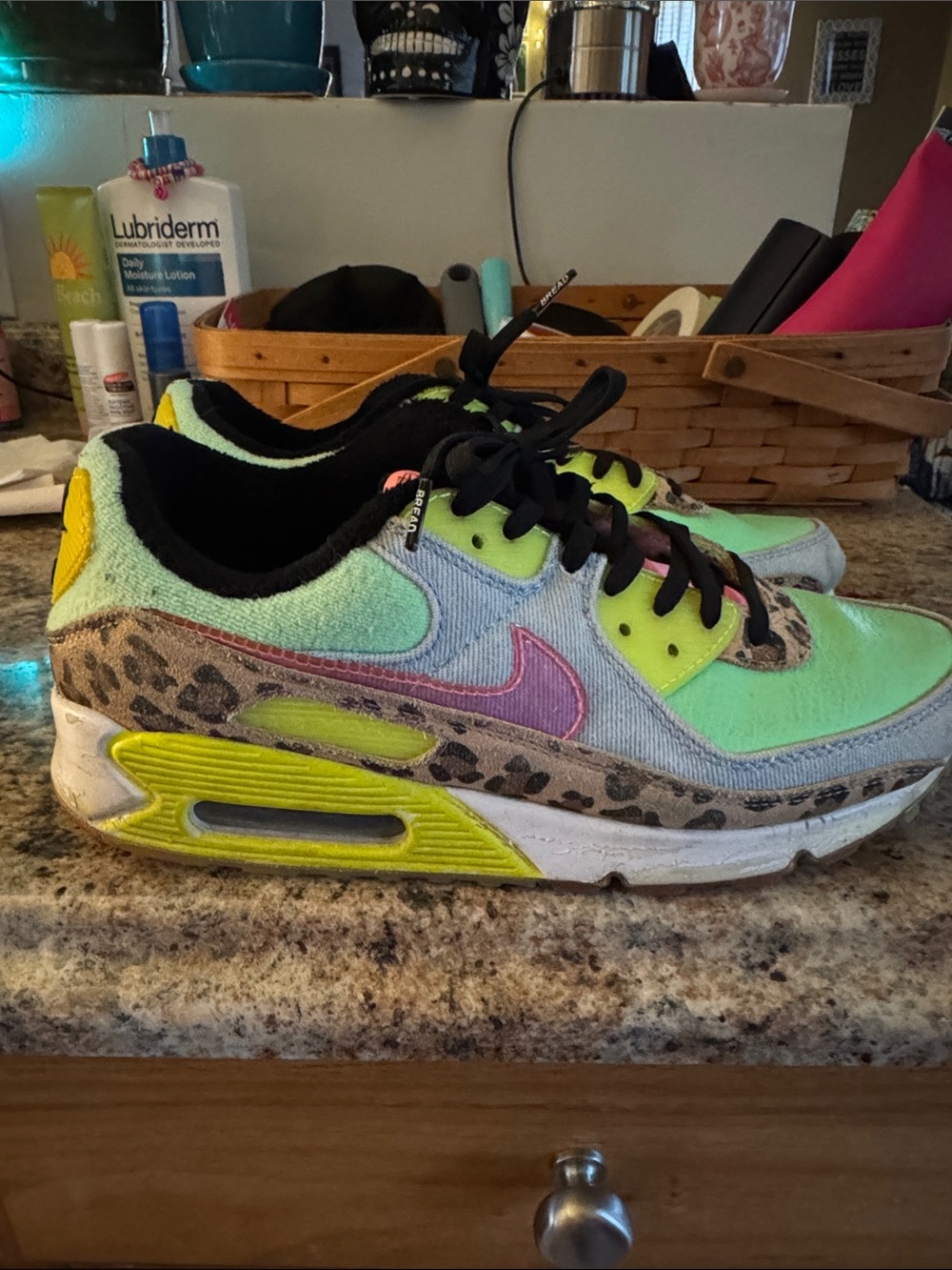 Nike Colorblock Air Max Sneaker in Mint, Pink & Neon Yellow